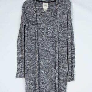 Anthropologie Black and White Knit Cardigan
